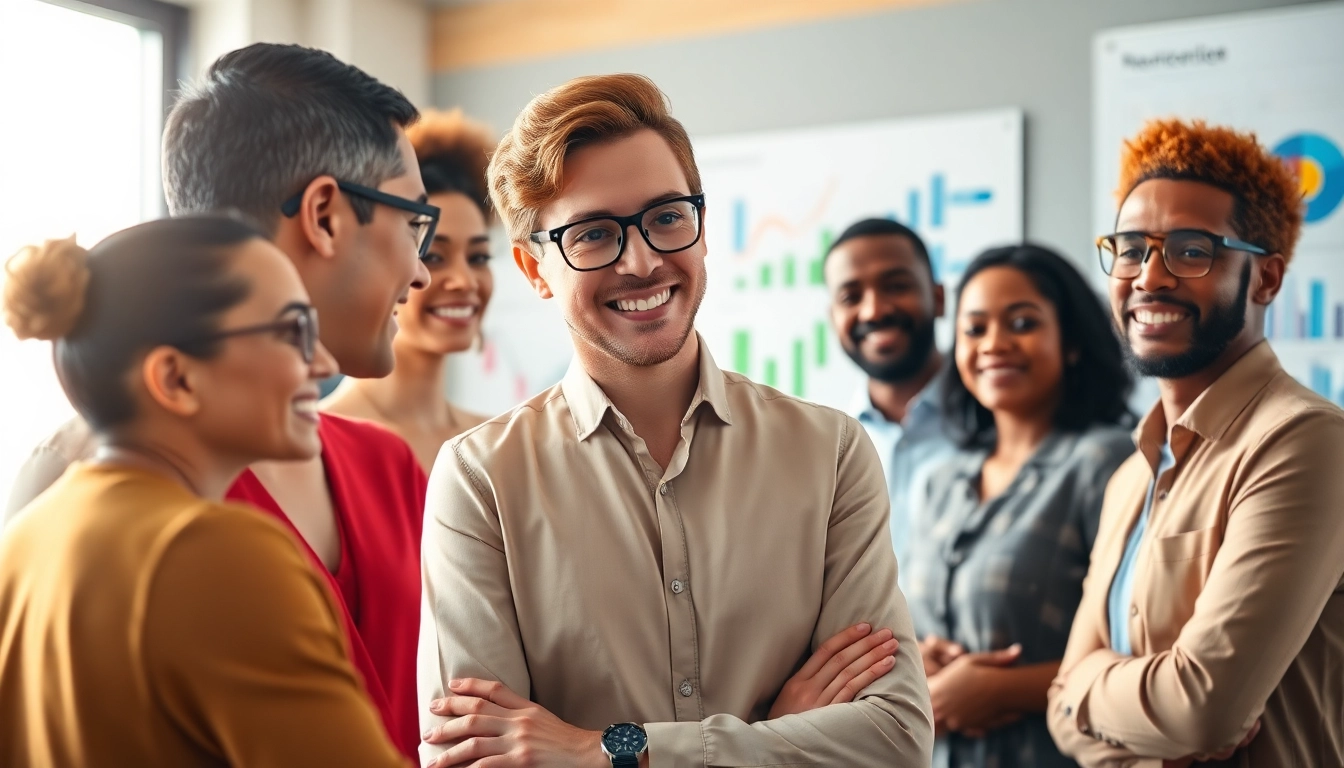 Engaging career coaching session with diverse individuals in a modern office environment.
