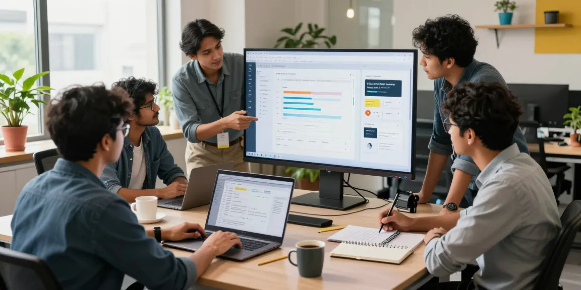 Web development company in Gorakhpur collaborating in a modern office environment