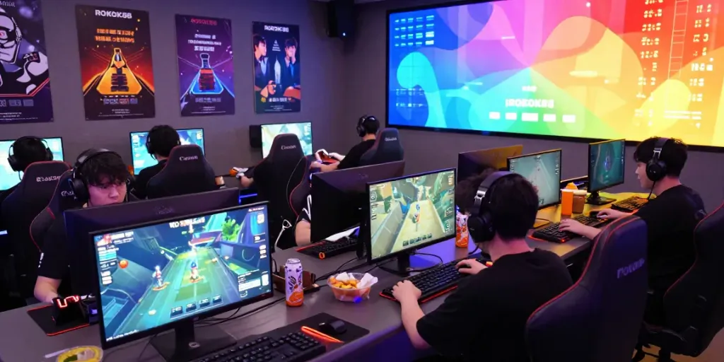 Exciting online gaming competition scene showcasing players engaging in ROKOK88 daftar challenges.