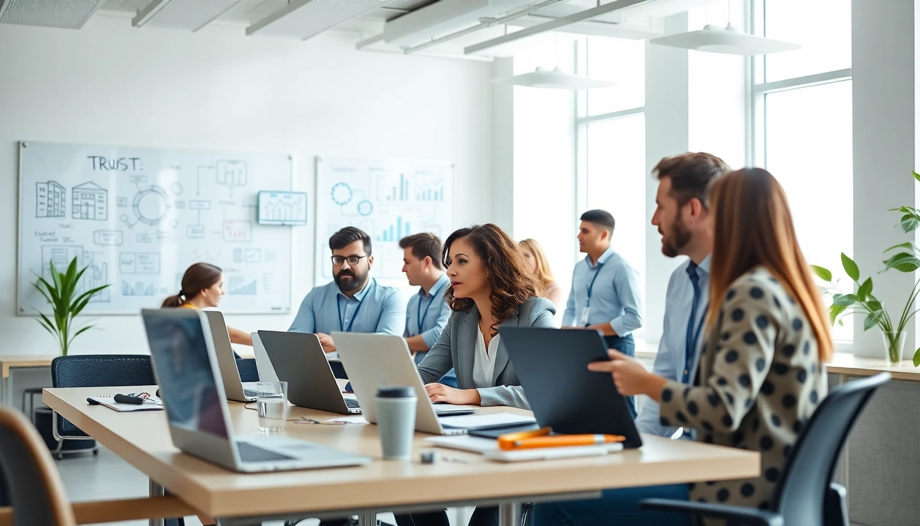 Find reliable msp companies near me collaborating in a modern office environment.