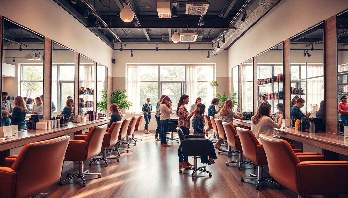 Best hair salon interior with stylish decor and vibrant atmosphere, depicting a modern space.