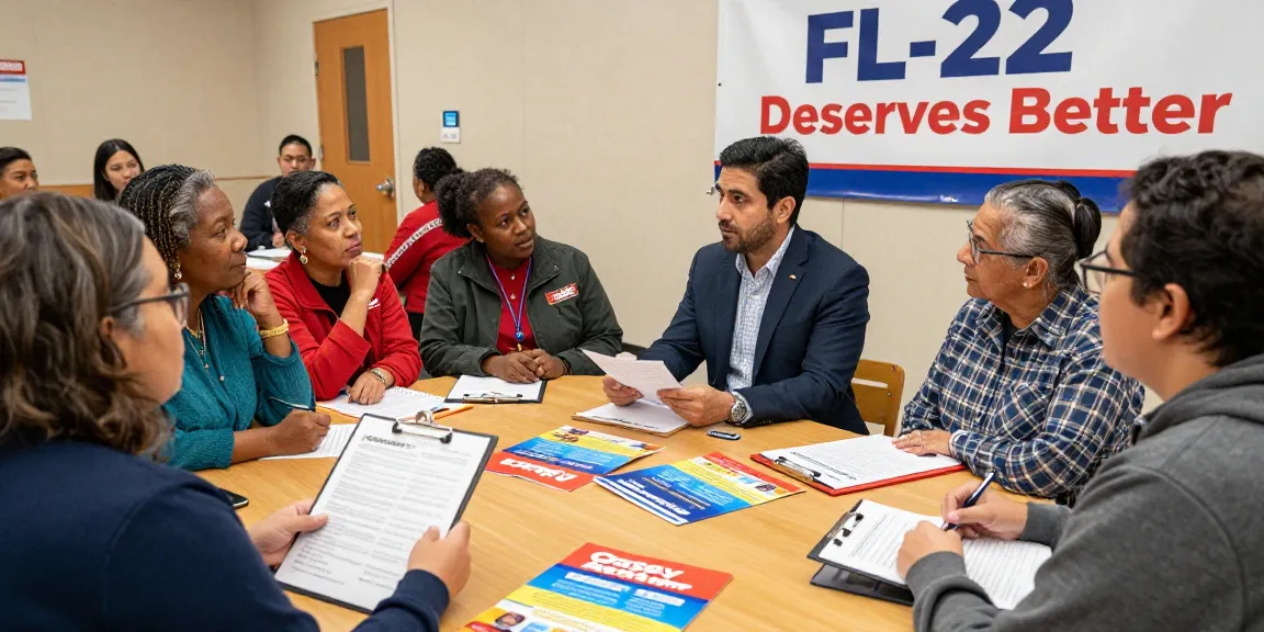 Casey Askar engaging with voters in a FL-22 community town hall.