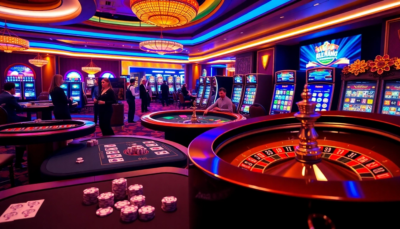 Engaging casino scene showcasing the excitement of gaming at P3.com.